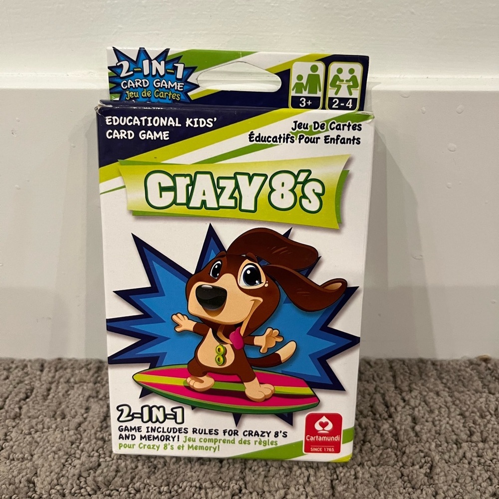Cartamundi 2 in 1 Card Game Crazy 8s & Memory